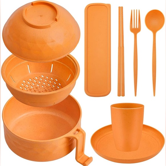 Other - 6pc Wheat Straw Ramen Bowl Set